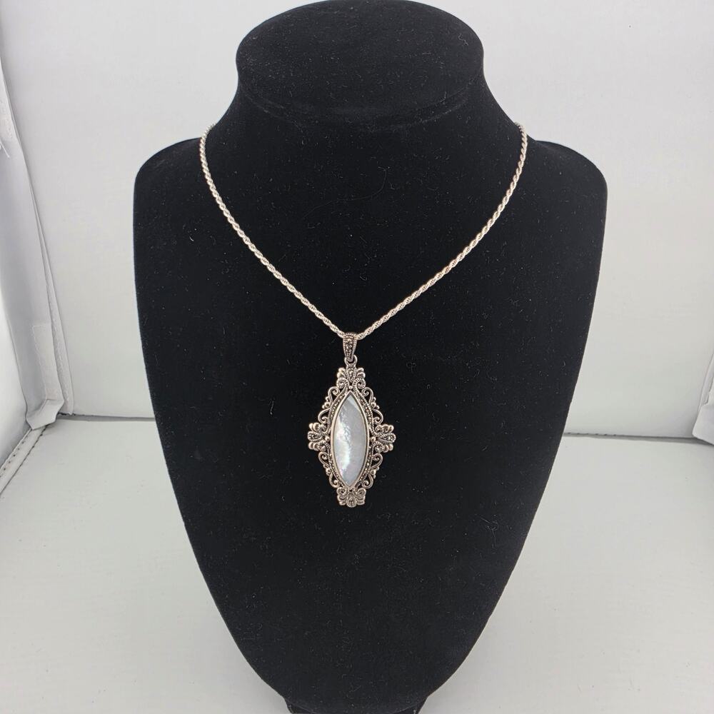 Vintage Marquise Mother of Pearl Pendant **ONLY**